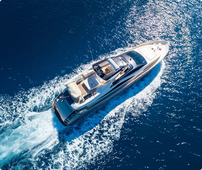 A large vessel in the ocean moving