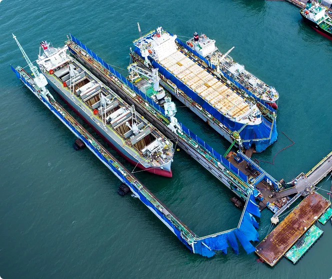 Large ships in a doc