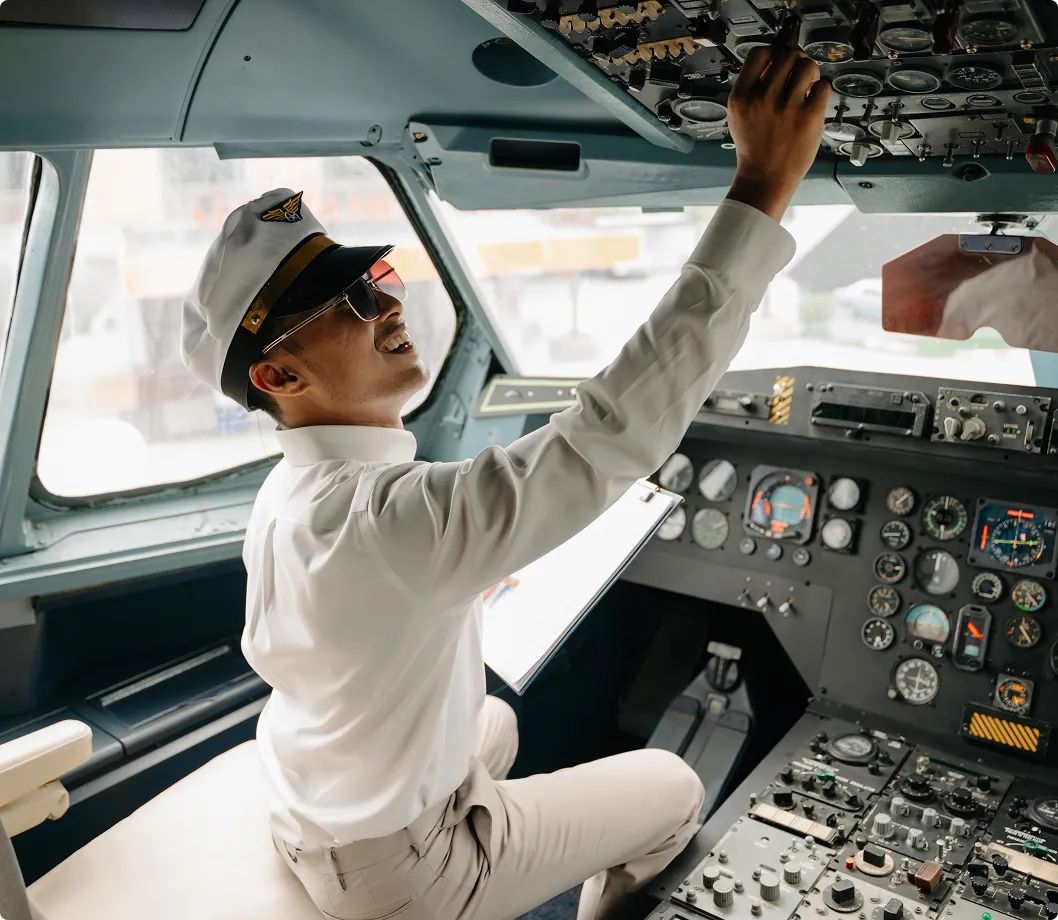 A captain in his cabin