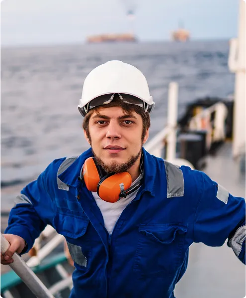 Person in safety gear