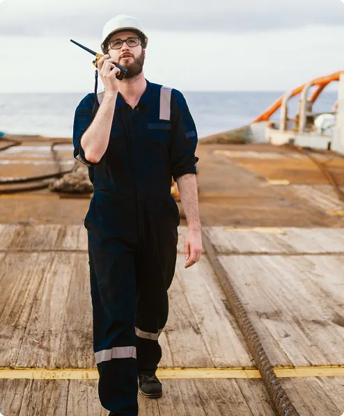 Person in safety gear