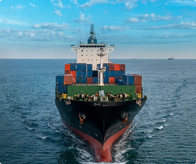 Large vessel in the ocean