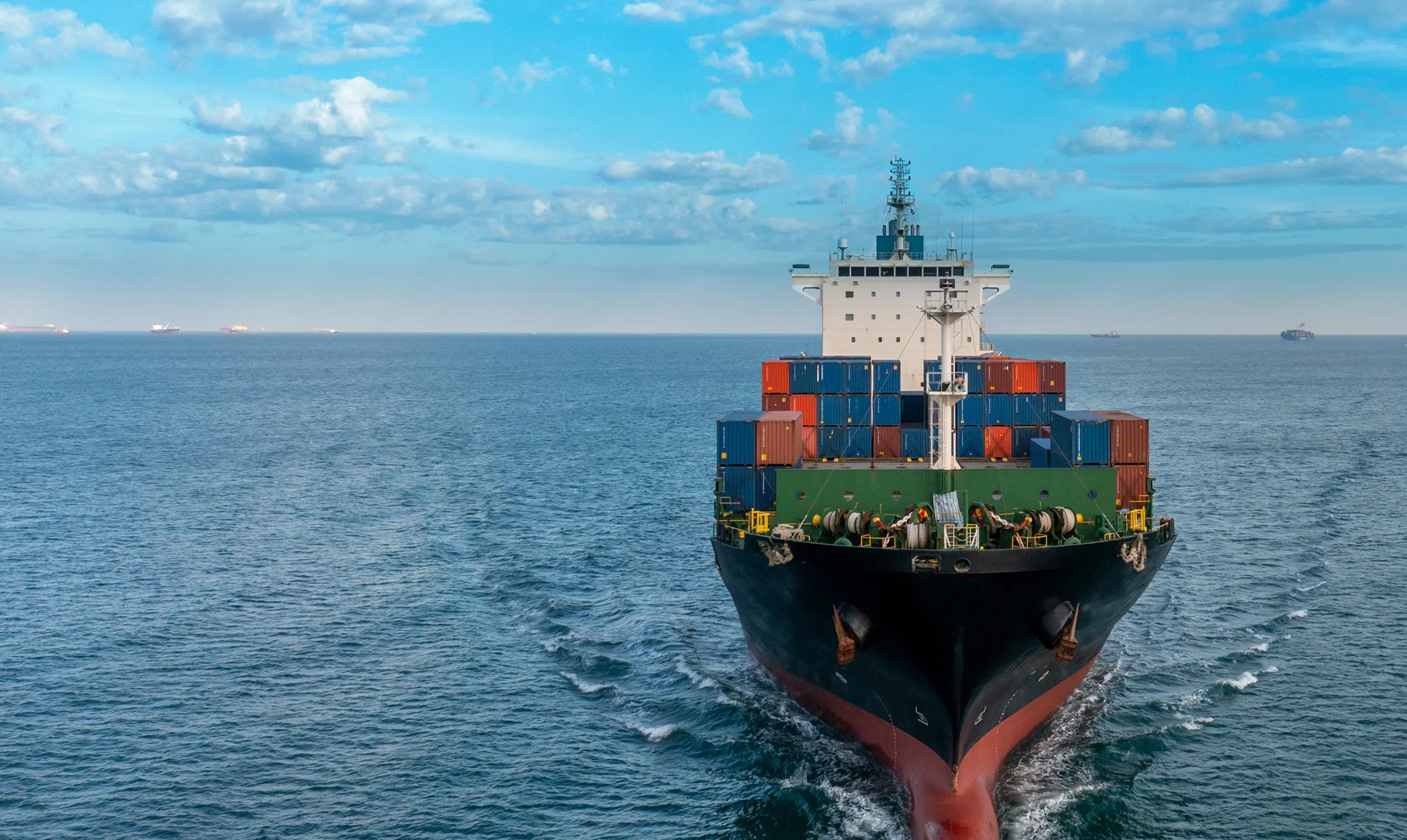 Large vessel in the ocean