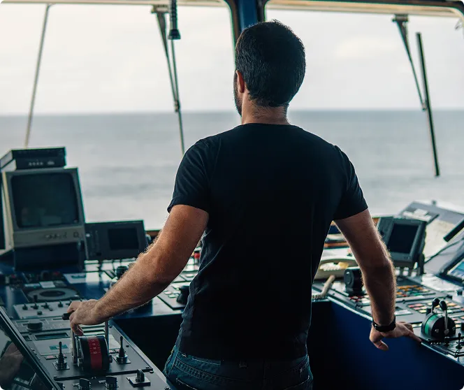 Person looking at the ocean