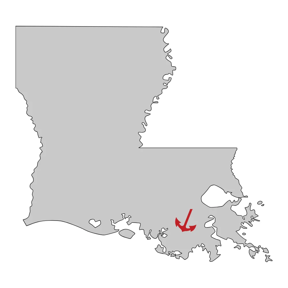 Map showing location for Sea School's Houma, LA location
