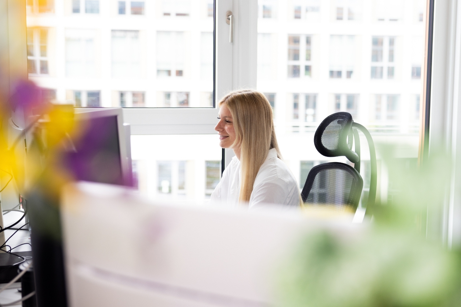 Frau am arbeiten