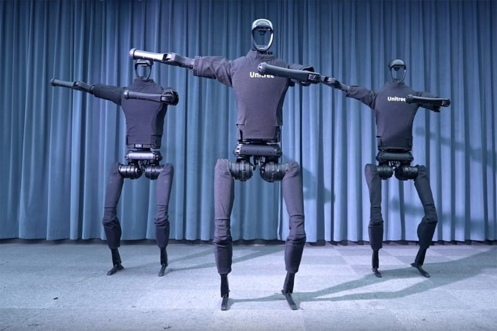 Unitree H1 humanoid robot running at world record speed