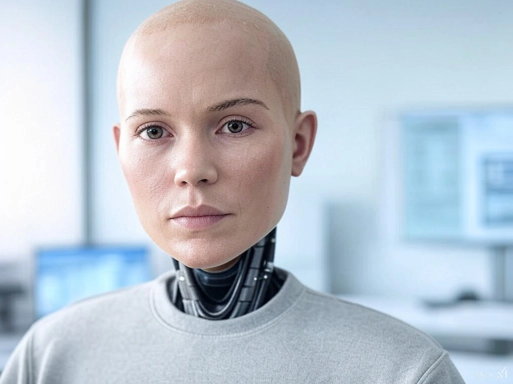 Ultra-realistic humanoid robot demonstrating uncanny valley phenomenon