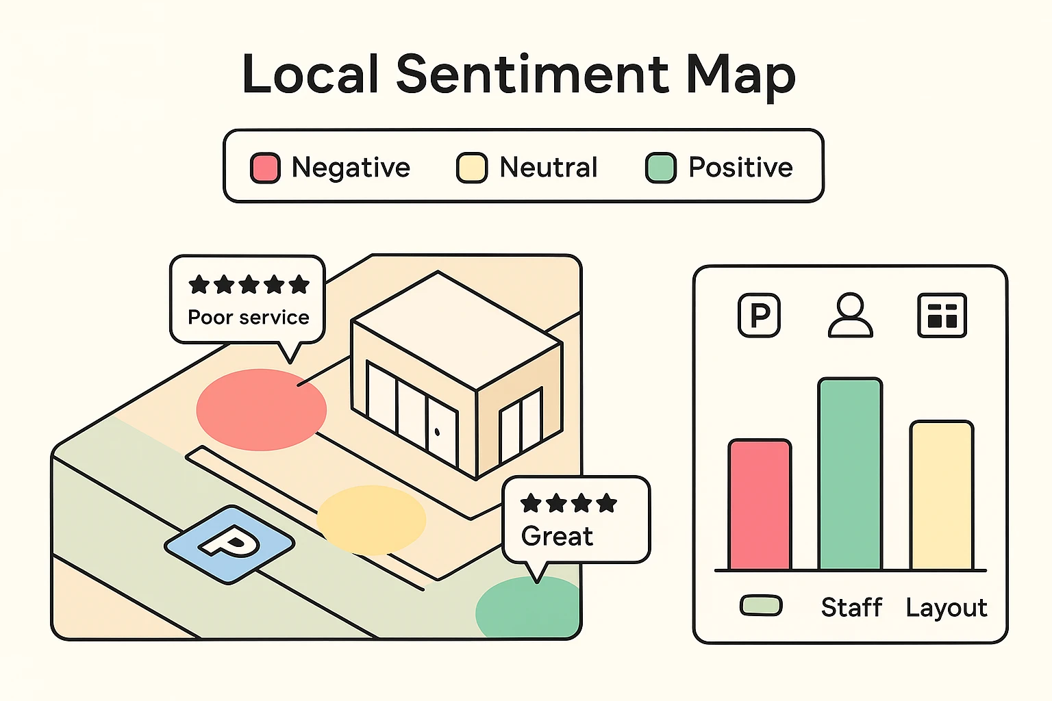 Spatial Heatmap of Sentiment