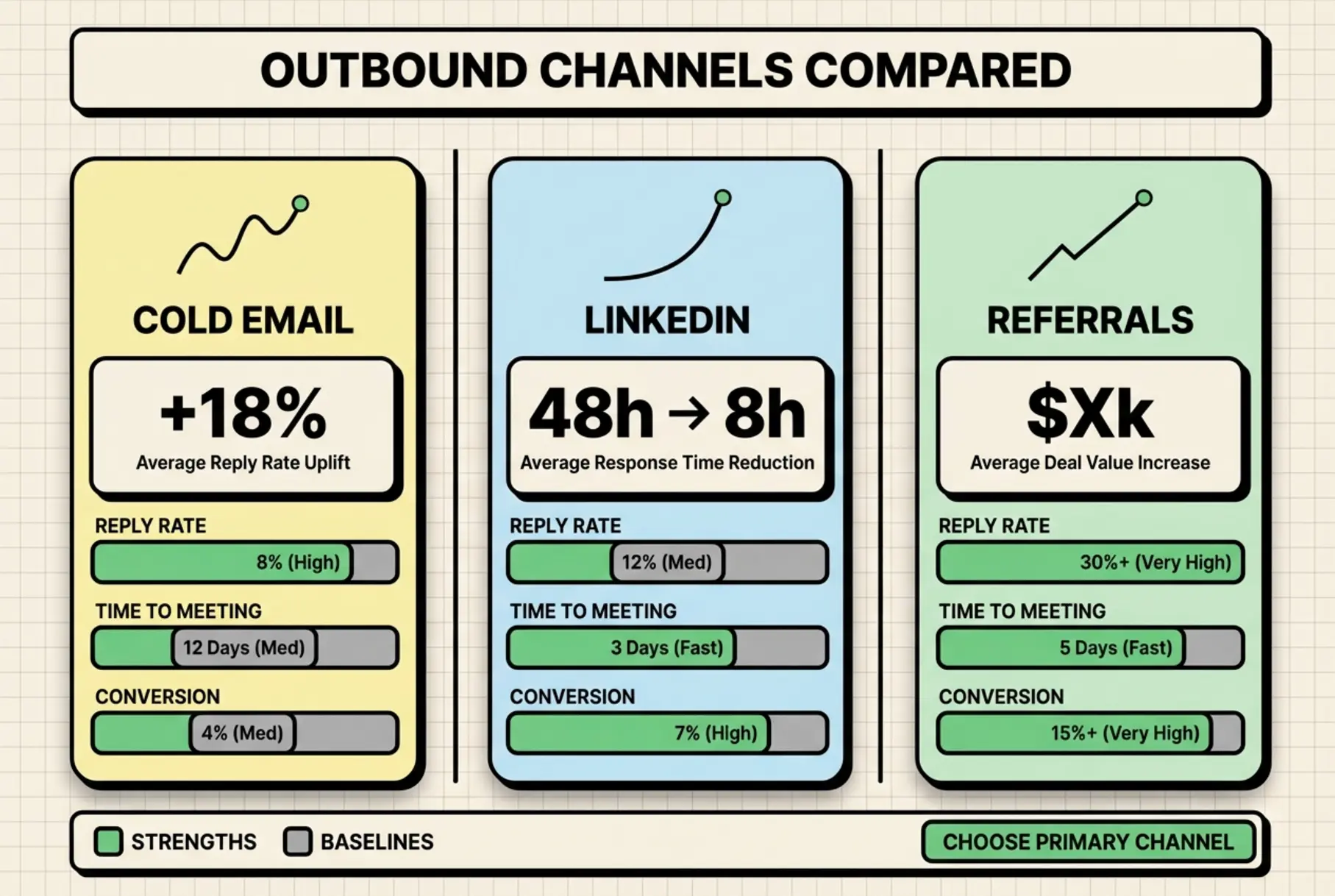 A prioritized credibility playbook showing four tactics with impact vs effort indicators—helps new AI agencies choose where to invest first to build trust.
