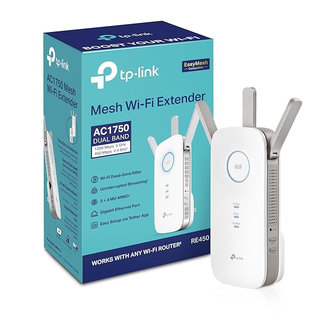 TP-LINK-RE450, AC1750 WI-FI RANGE EXTENDER