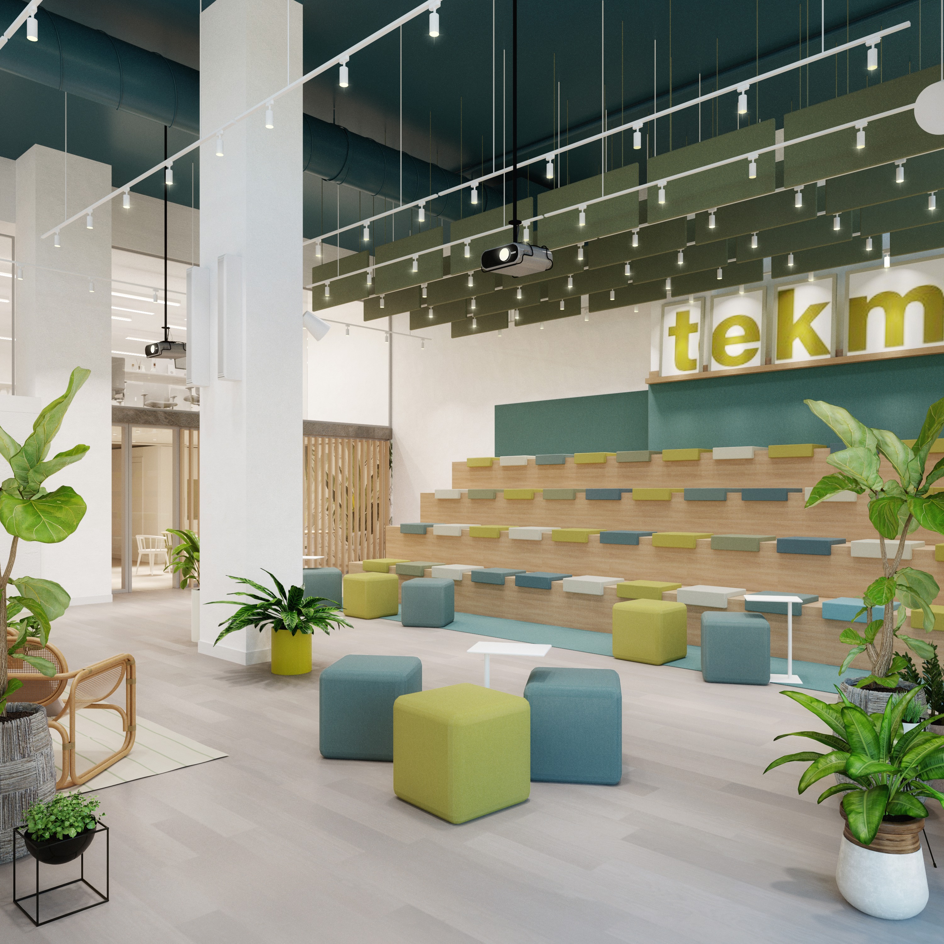 EKMAN Learning Lab — versatile space with retractable seating