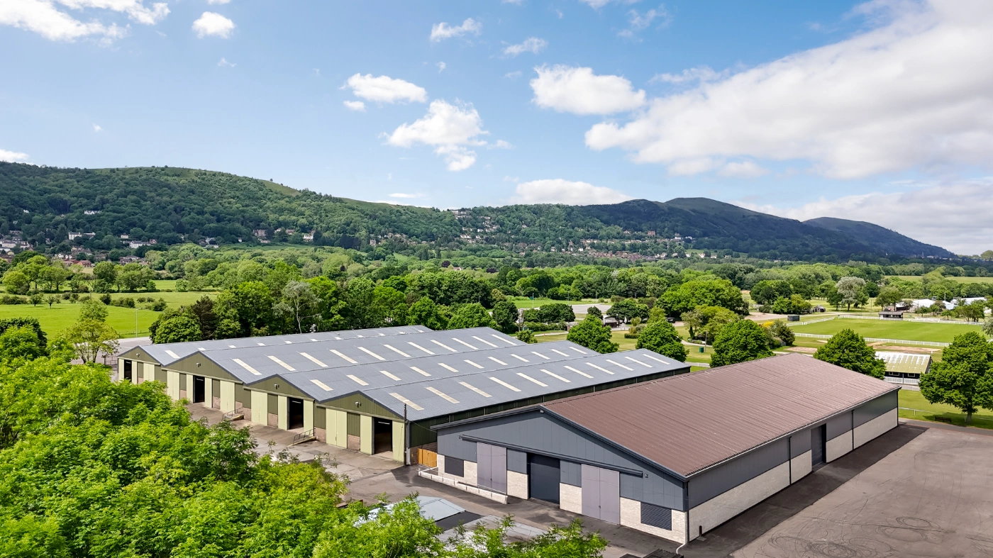 Steel-framed industrial and warehousing units at Longhope Business Park, built by MSB Group