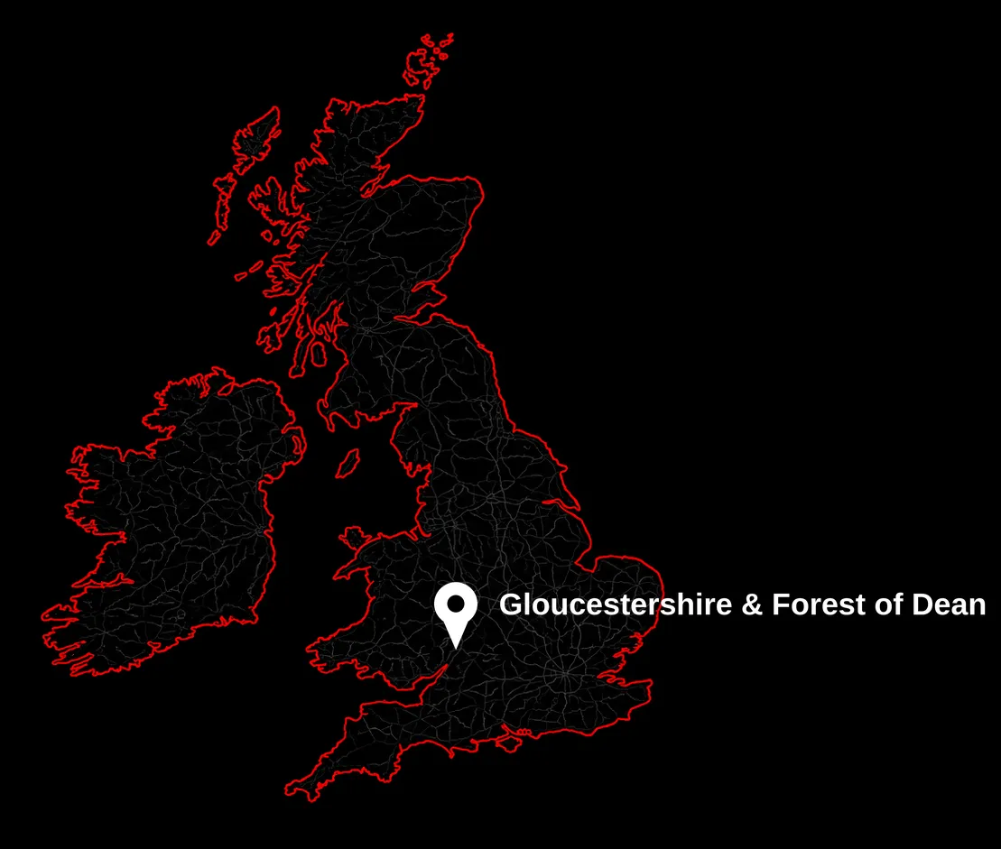 Map of MSB Group's Gloucestershire and Forest of Dean coverage area