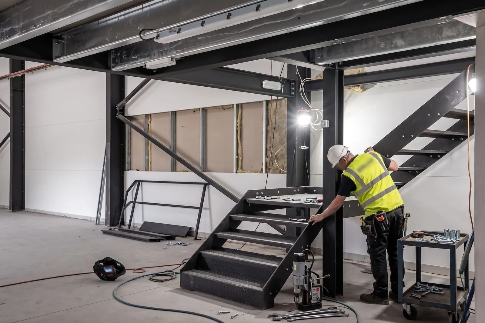 Mezzanine floor installation on site by MSB Group