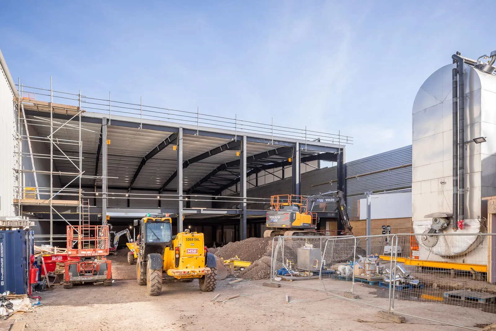 MSB commercial construction project on site