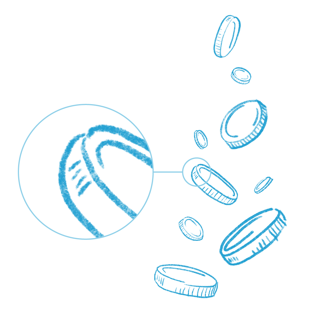 Eine Nahaufnahme der baslac Doodles