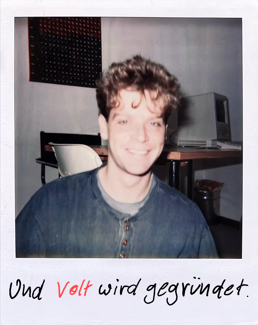 Jürgen 1995 in seinem ersten volt.agency Büro