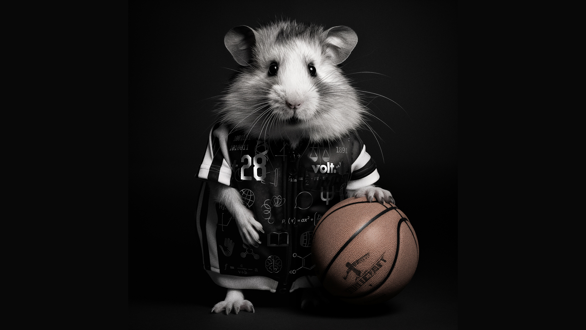 Uni-Baskets-Spieler Pete the Hamster