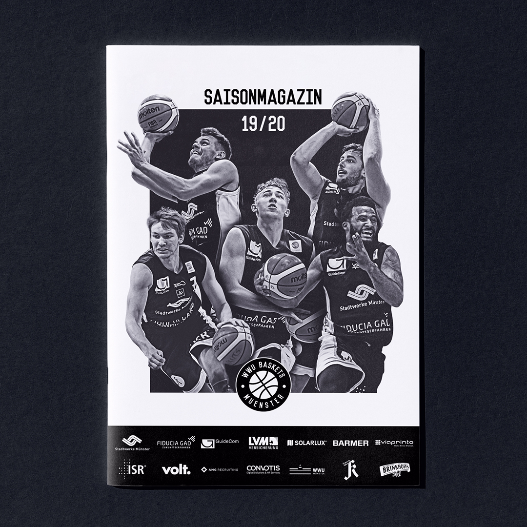 The Uni Baskets season magazine title page