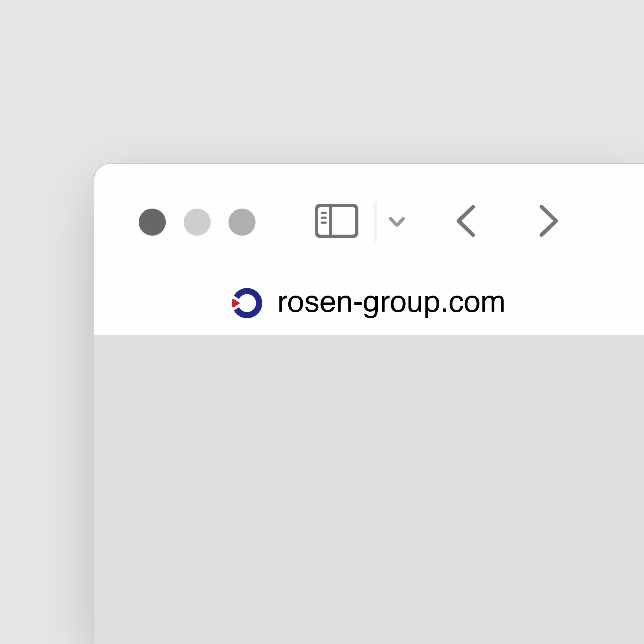 Browser-Tab mit der URL rosen-group.com mit dem Favicon.