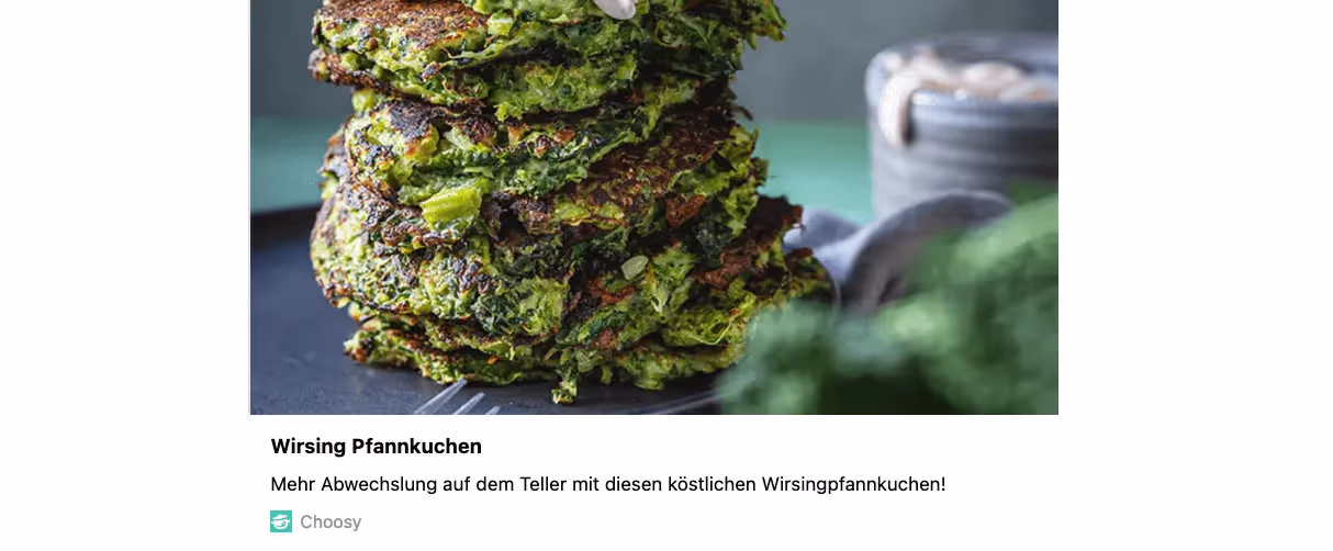 Rezept 1: Wirsing Pfannkuchen
