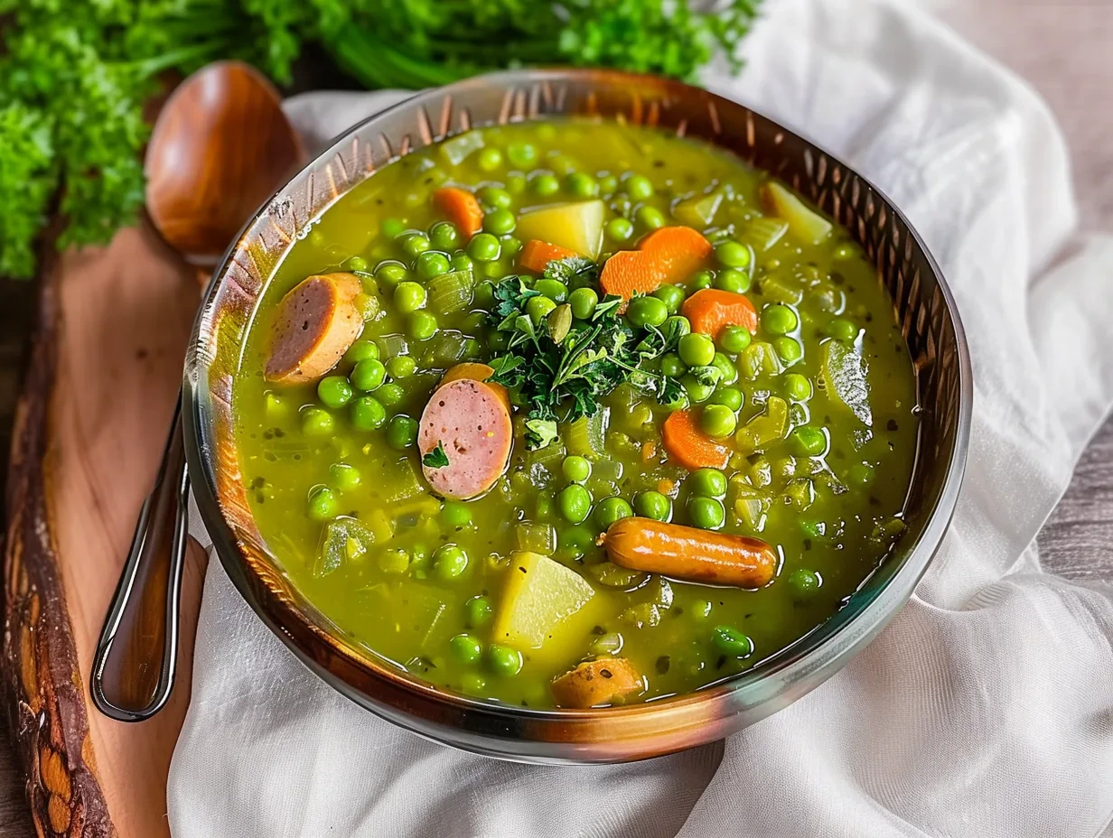 Erbsensuppe mit Wienerwürstchen