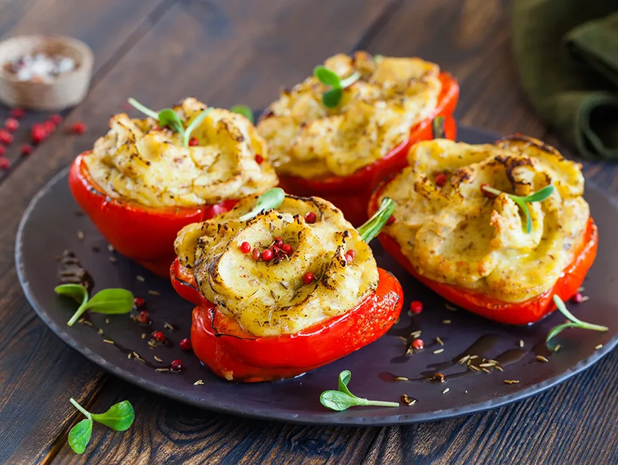 Gefüllte Paprika mit Kartoffeln