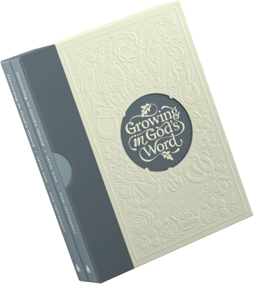 A book with the title growing in god's word written on it.