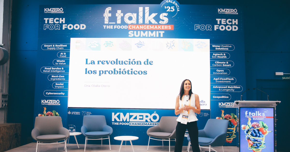 Olalla Otero explicando la importancia del microbioma intestinal y el impacto de los probióticos en el bienestar 
