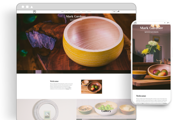 A screenshot of a website that has a wooden bowl