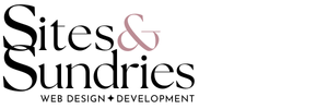 The logo for Sites and Sundries, it is text showing the words, Sites and Sundries.