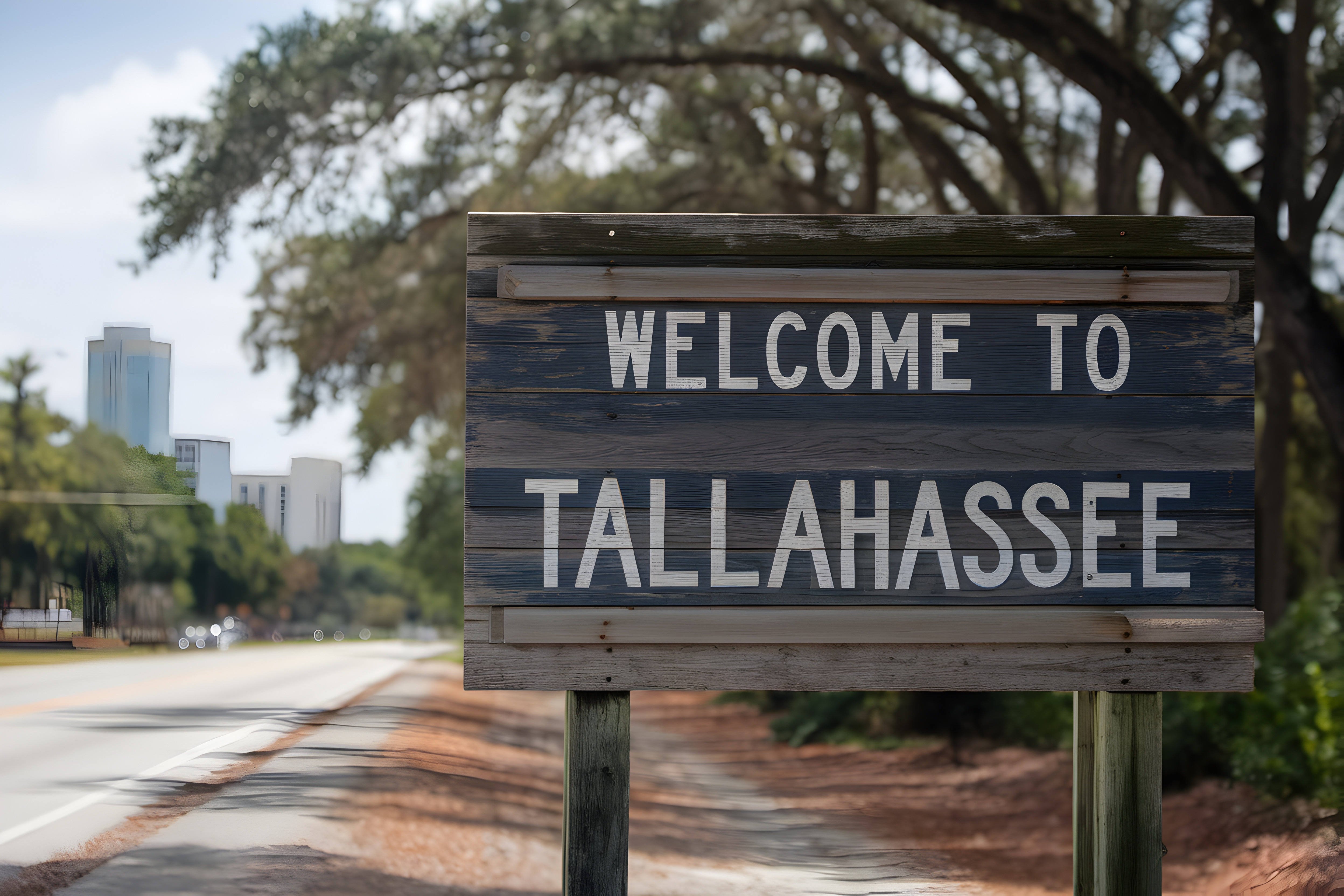 tallahassee sign stock image