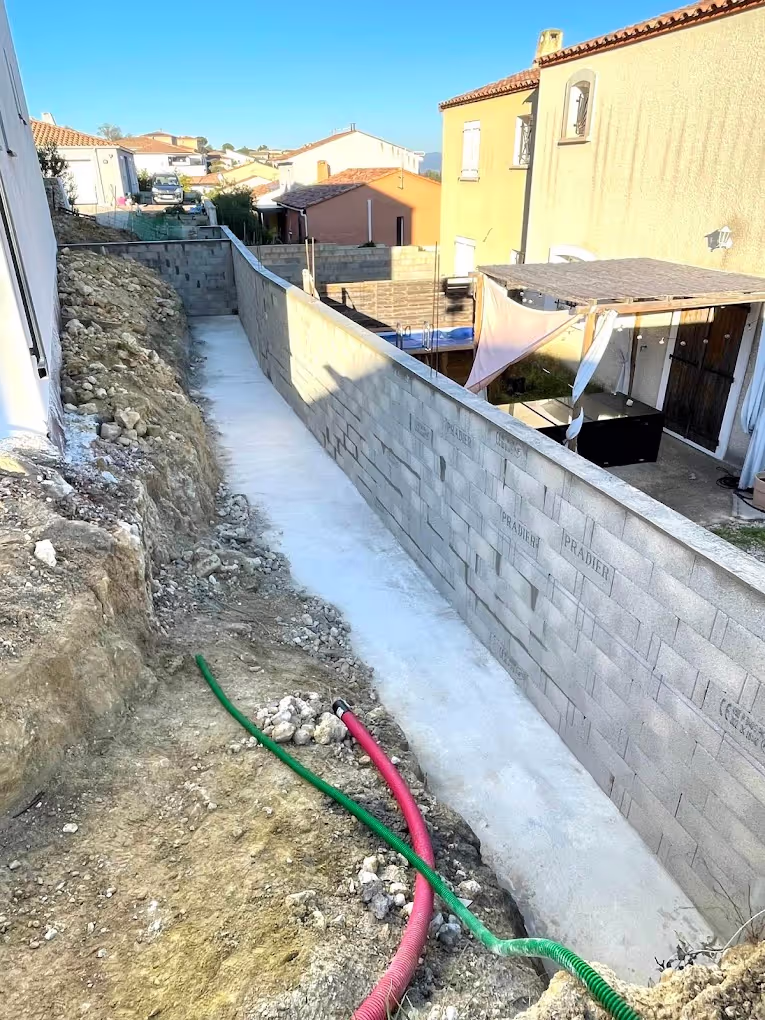 Construction d'une cloture en parpaing à Narbonne