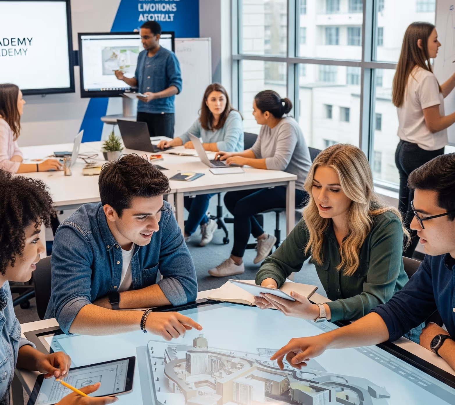 Adult learner participating in hands‑on training session before certification test
