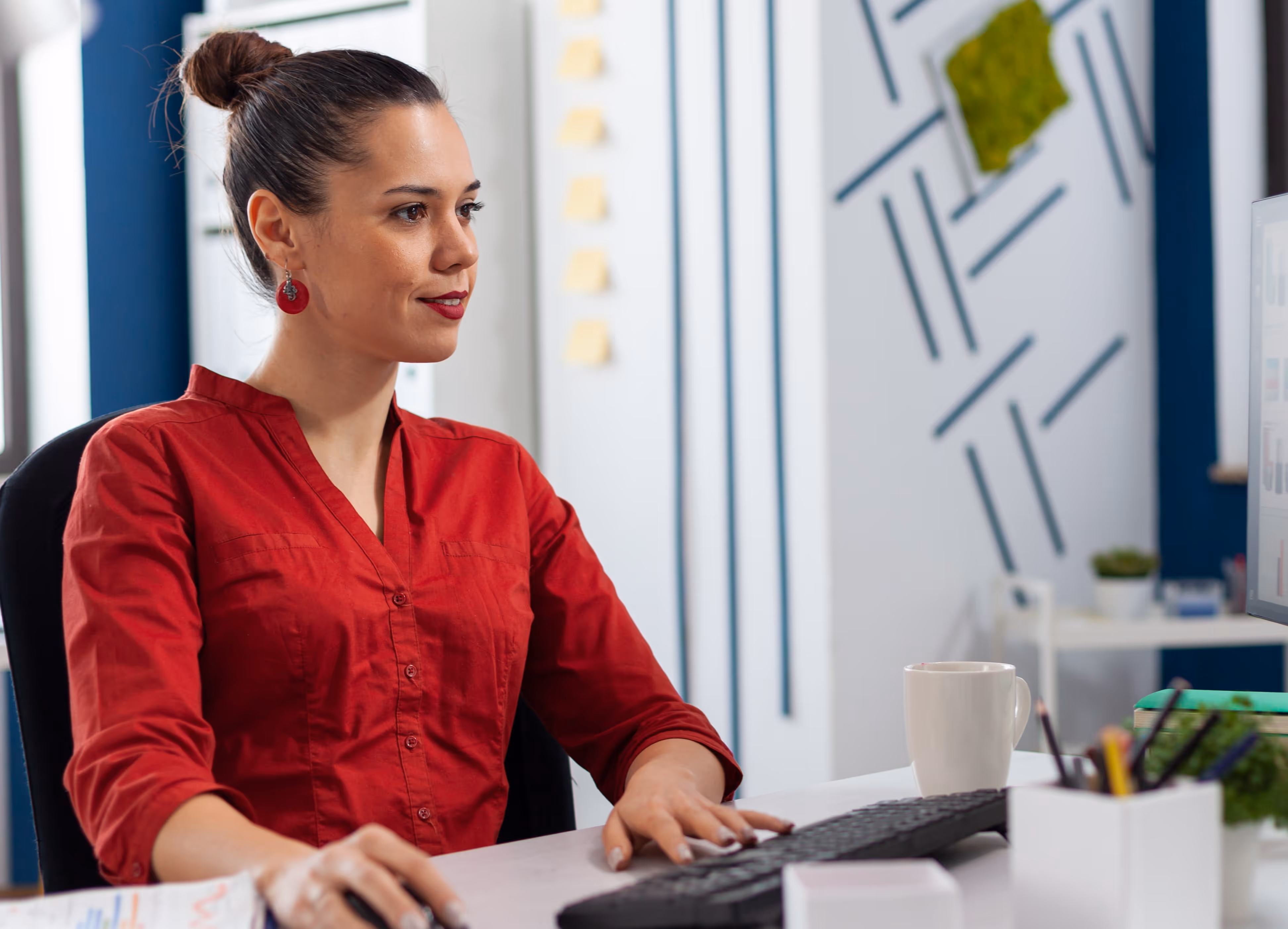 Candidate exploring career opportunities in online education