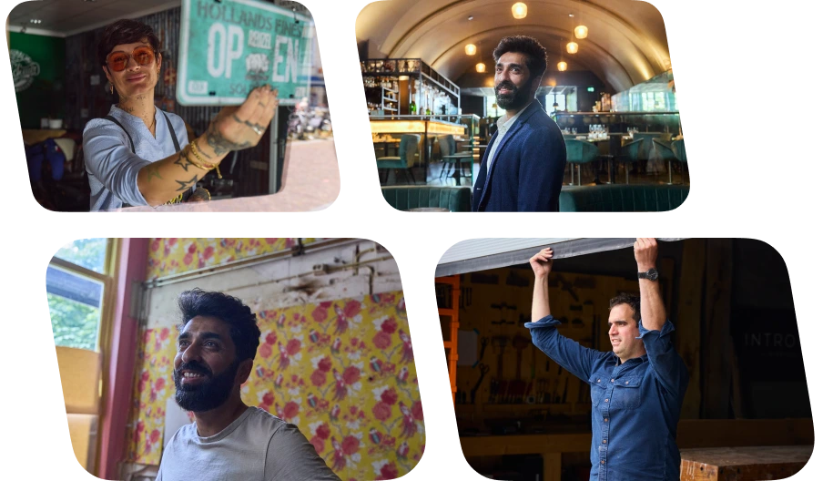 Vier verschillende ondernemers