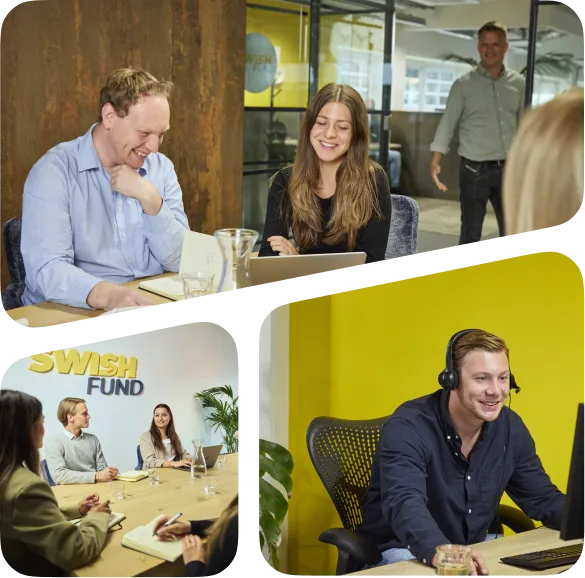 Set van werkende medewerkers