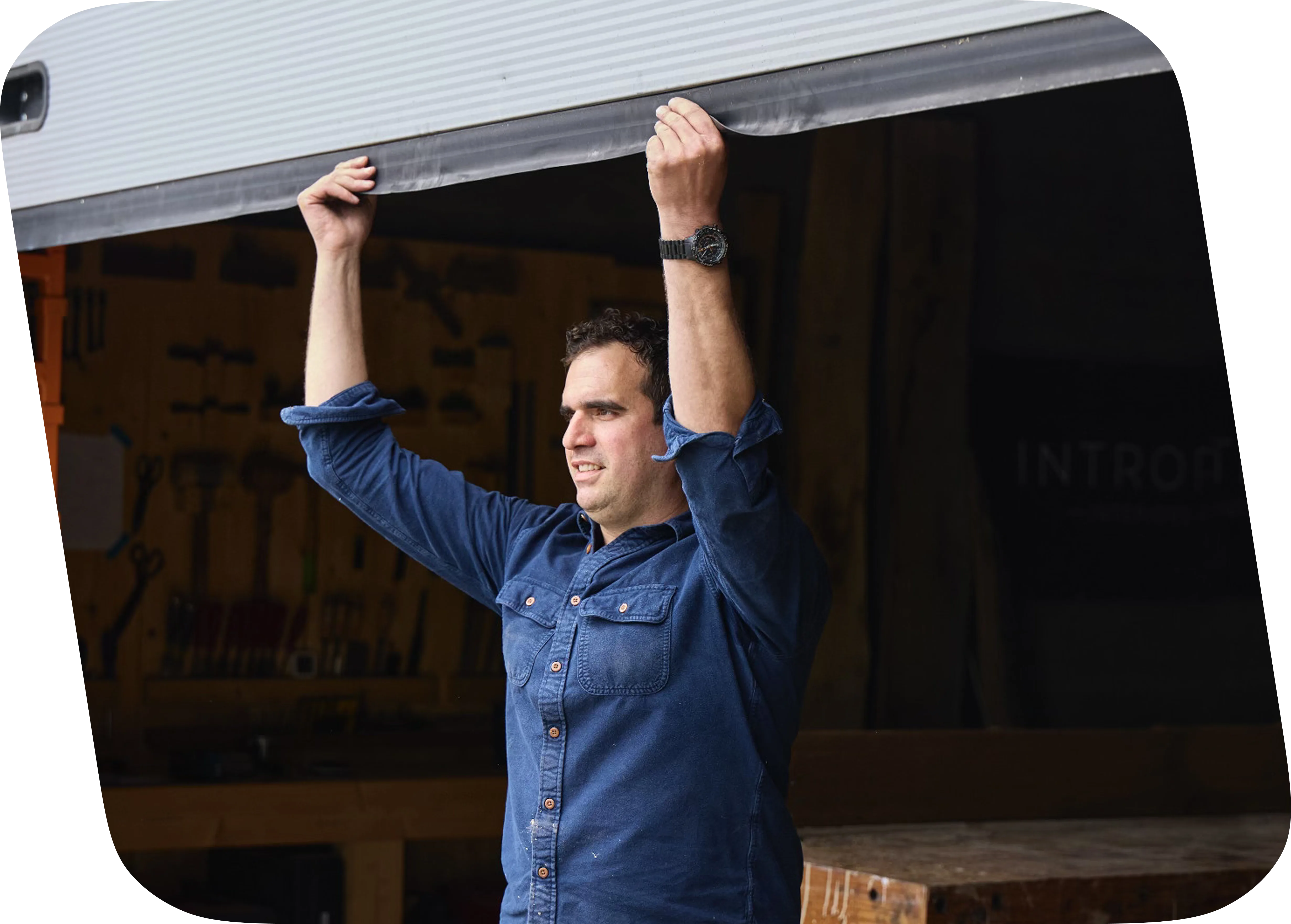 Entrepreneur opening building