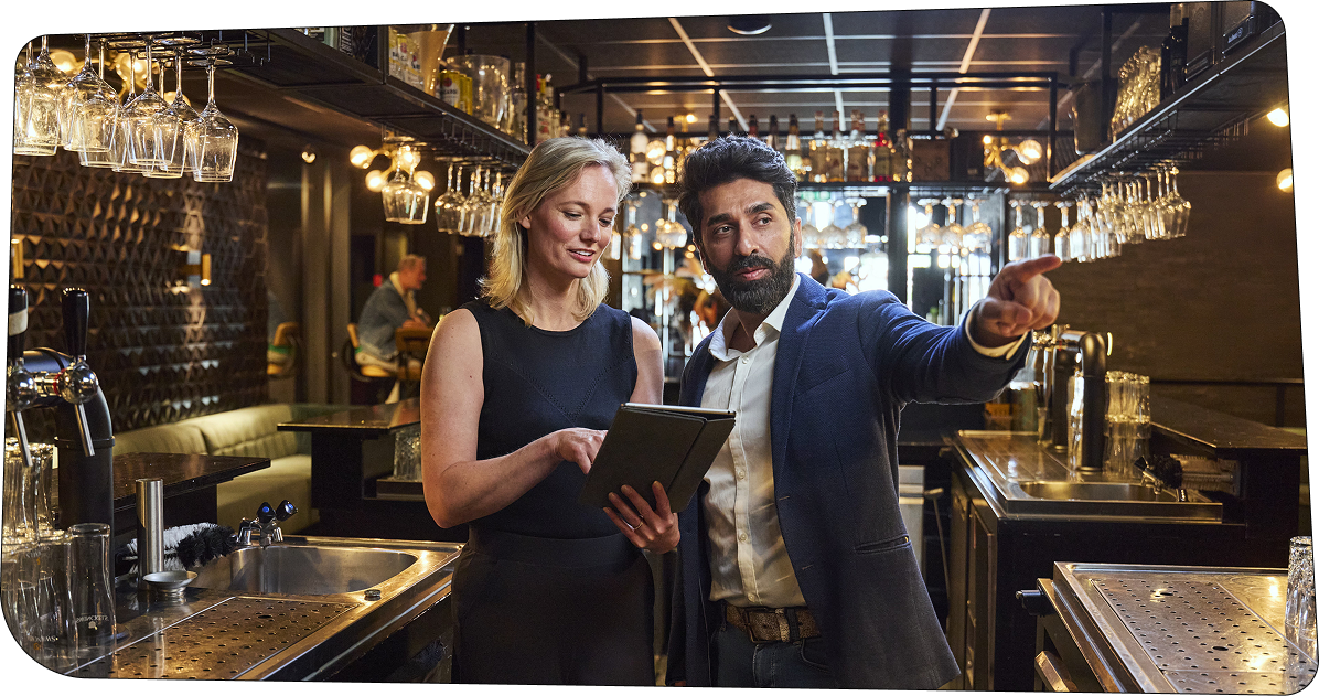 Entrepeneur with employee 