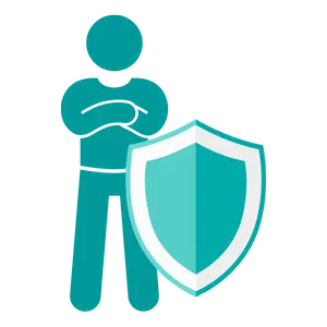 Protected worker illustration