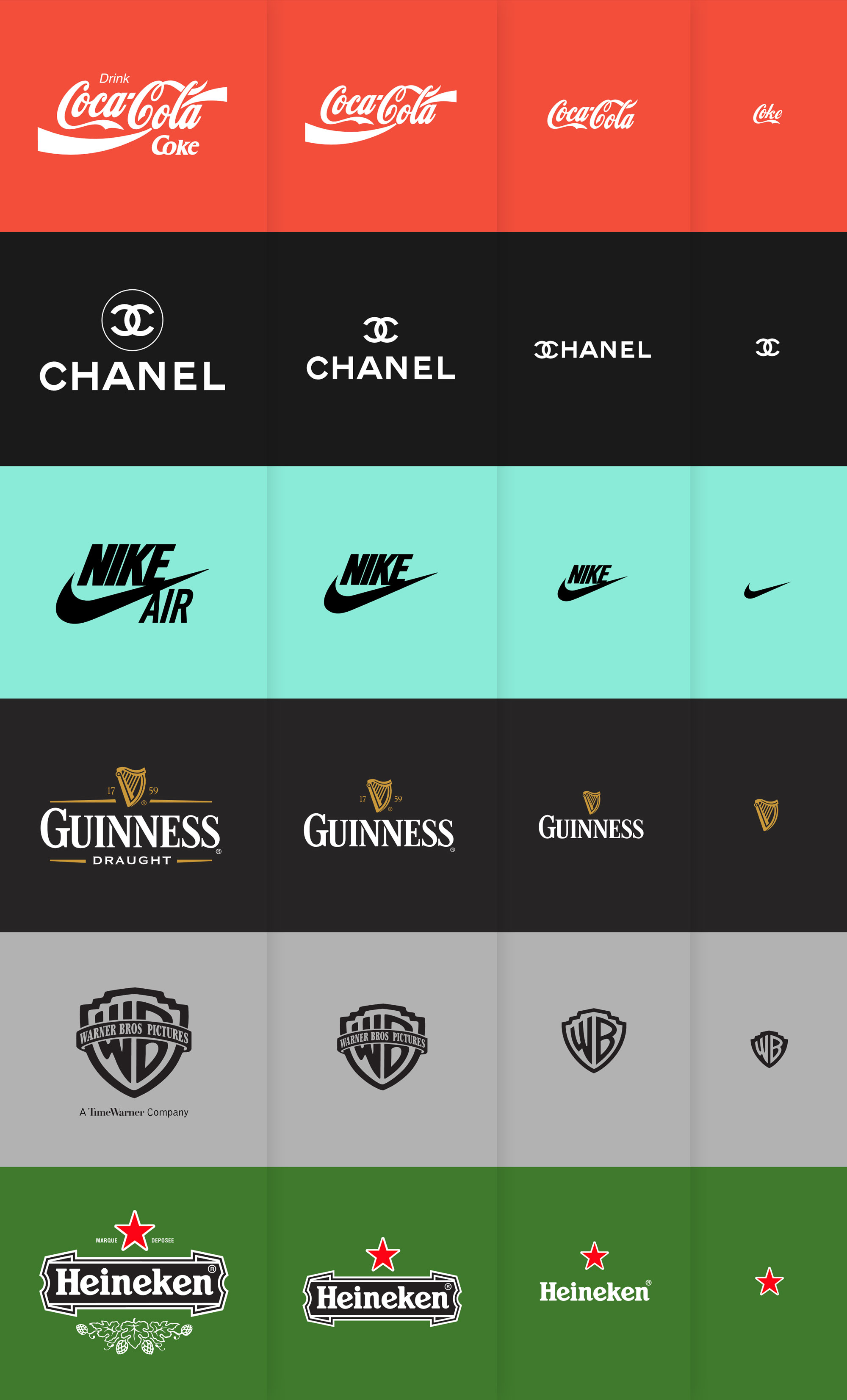 Responsive logo design examples.