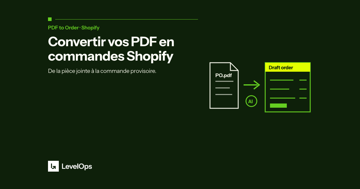 Comment convertir automatiquement des bons de commande PDF en commandes provisoires Shopify