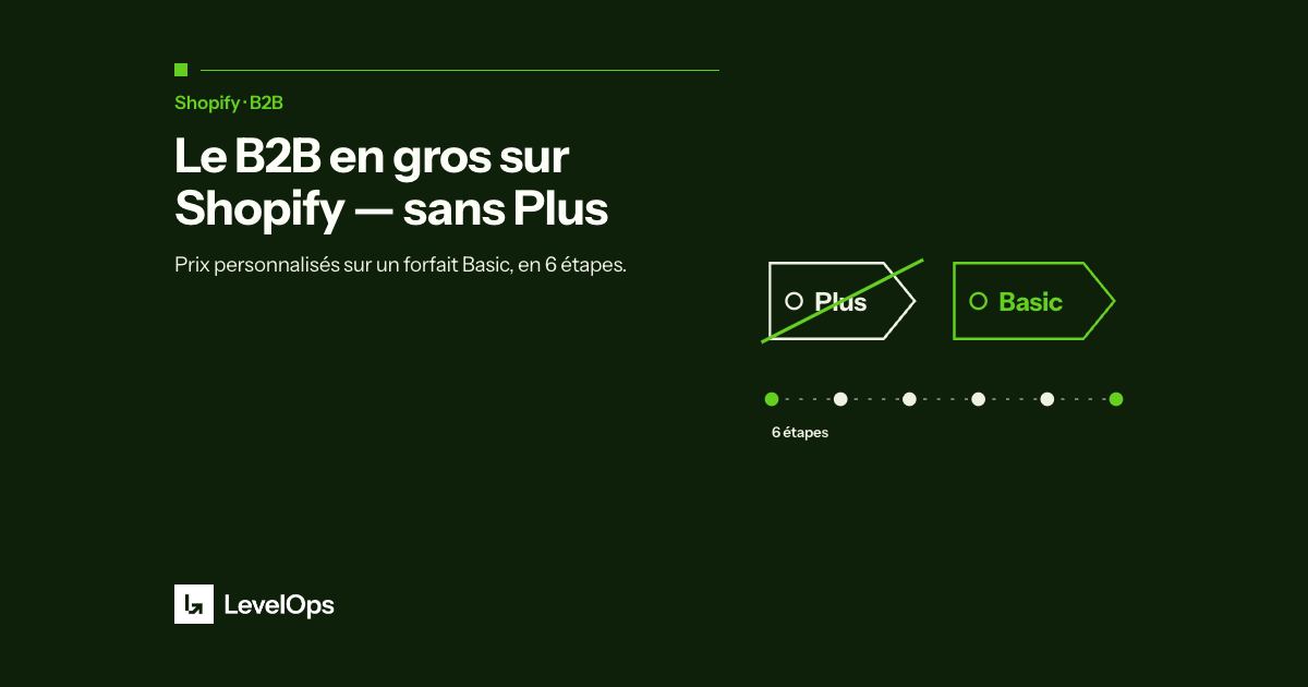 Le B2B en gros sur Shopify — sans Plus
