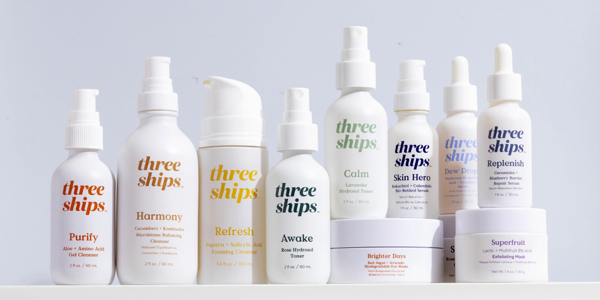 Gamme de produits de soins Three Ships