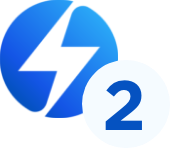 PwrTPO full color mark with a circle containing the number 2 overlapping.