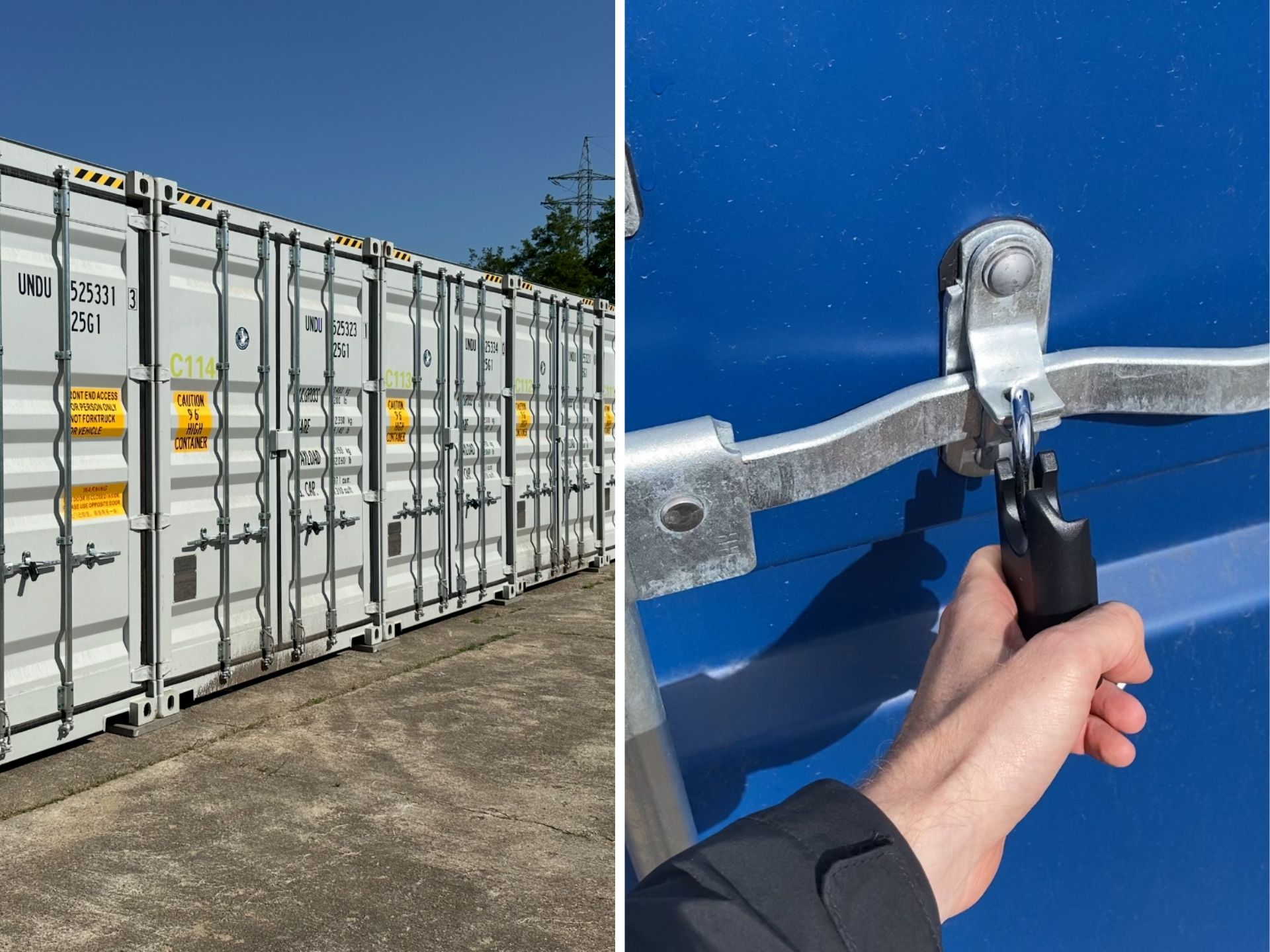 So sicherst du deinen Lagercontainer mit dem Zahlenschloss