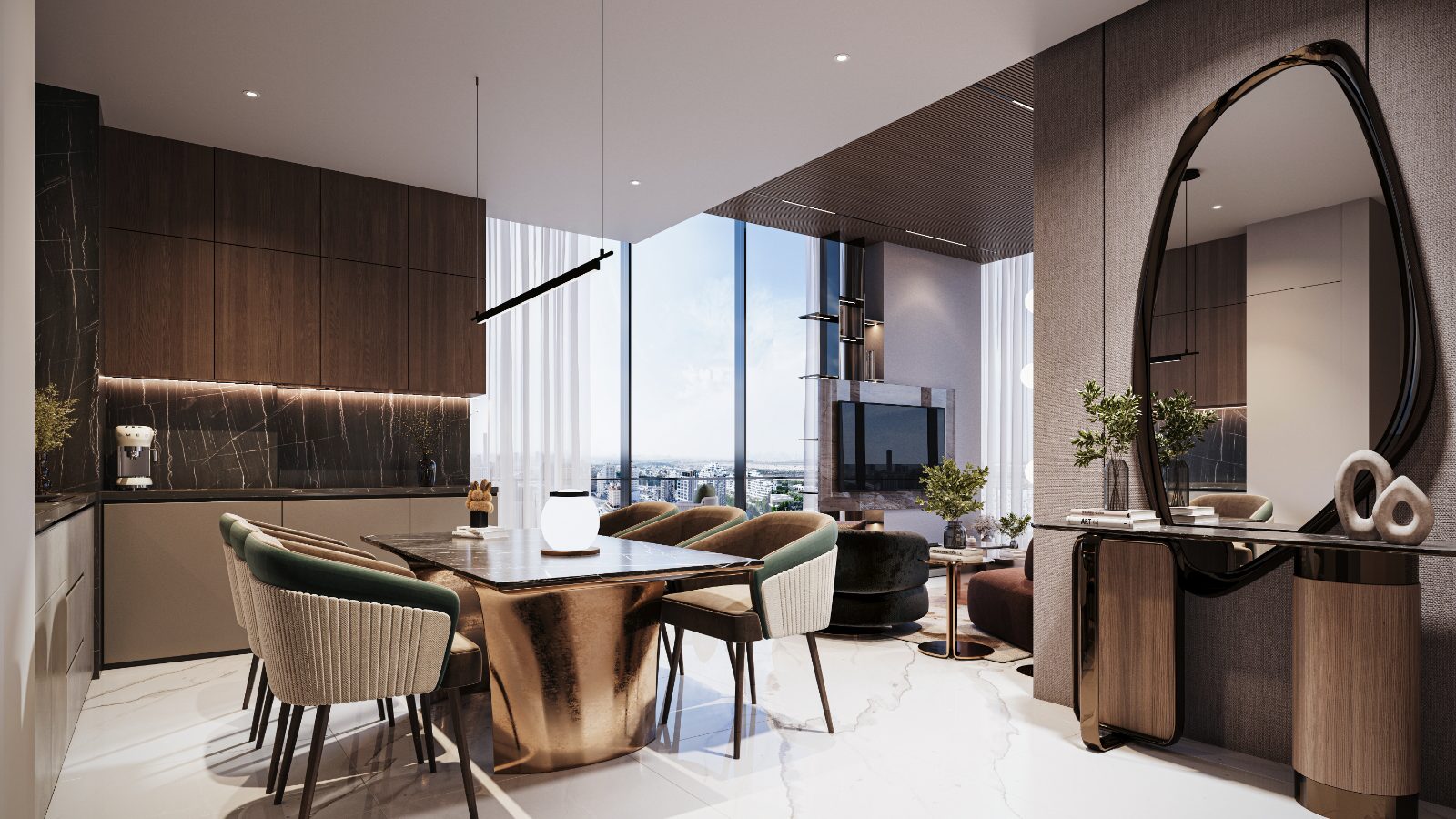 3 Bedroom - Bond Living interior render