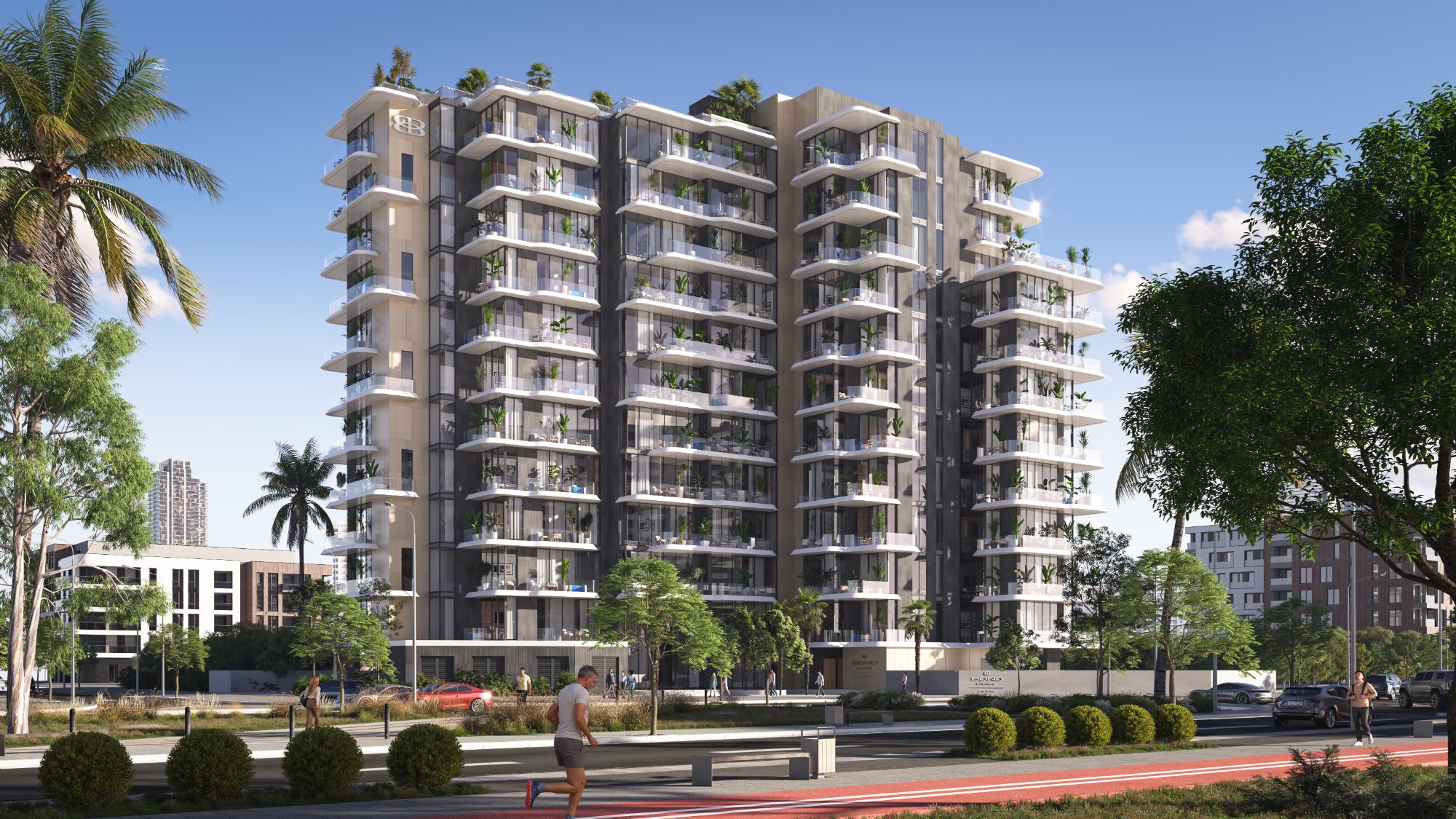 Bond Living tower - daylight.