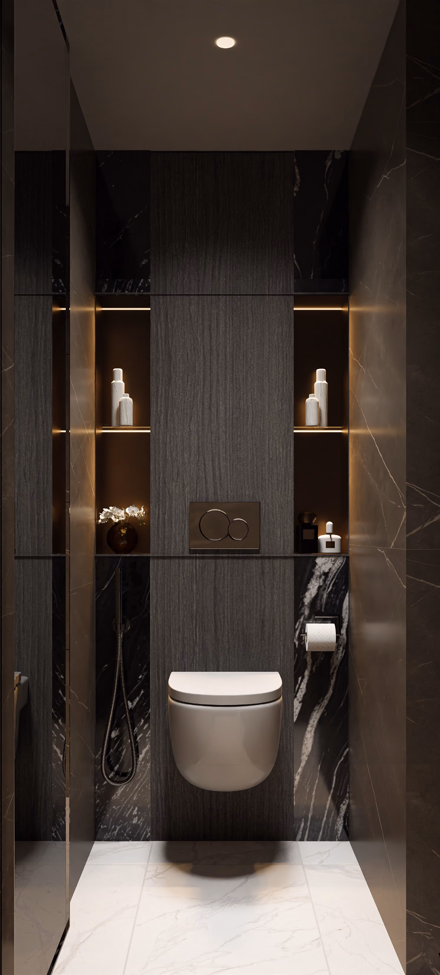 One bedroom suite, powder room
